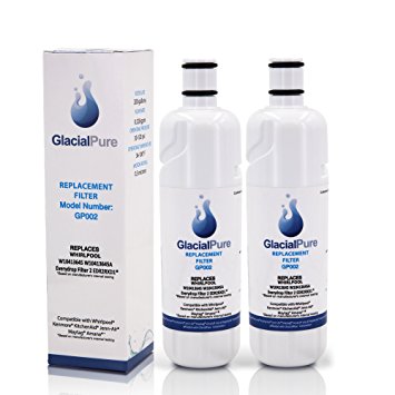 Glacial Pure EDR2RXD1 W10413645A  Refrigerator Water Filter Replacement For Whirlpool Refrigerator Water Filter 2 (Pack of 2)