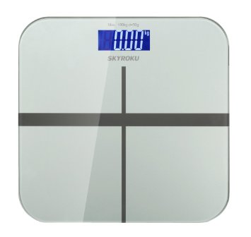 SKYROKU SL69 High Accuracy Digital Bathroom Scale with Extra Large Lighted Display and Step-on Technology