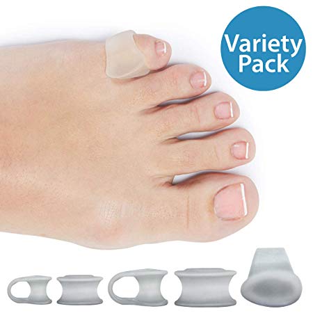 NatraCure Gel Toe Separators (w/Loop) Variety 6 Pack - (Size: 2 Small, 2 Medium, 2 Large) - Toe Spacers