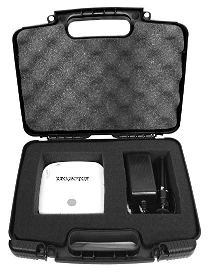 TRAVEL Portable Pico Projector Case with Protective Foam fits Crenova XPE700 / iCODIS CB-300 / Ezapor GM60 / Mileagea Pico DLP / LG Minibeam PH550 and Small Accessories