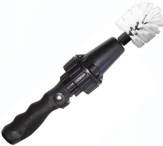 Brush Hero Wheel Brush Premium Water-Powered Turbine for Rims Engines Bikes Equipment Furniture and More WhiteBlack