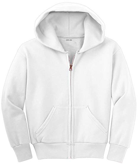 Joe's USA - Youth Full-Zip Hooded Sweatshirts in 22 Colors