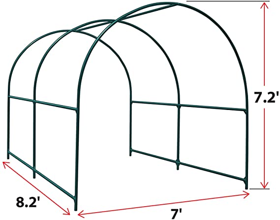 BenefitUSA Multi-Size Large Garden Support Arch Frame Climbing Plant Arch Arbor for Flowers/Fruits/Vegetables (8.2ft x 7ft x 7.2ft)