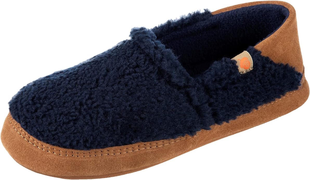 Acorn Women's Moc with Collapsible Heel –Slide Into the Cozy Fleece Lining and Memory Foam Cloud Like Cushion Support, with an Indoor / Outdoor Sole