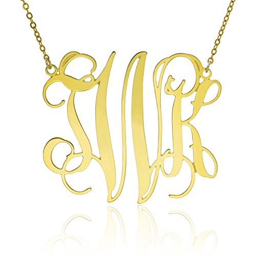 Monogram necklace -2 inch 14k gold filled ,personalized jewelry necklaces for women handmade jewelry wedding jewelry