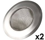 Stainless-Steel Kitchen Sink Strainer - Set of 2 - Large Wide Rim 425 Diameter - Perfect for Kitchen Sinks