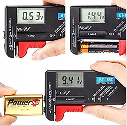 Digital Battery Tester Battery Checker for AA AAA C D 9V 1.5V Button Cell Small Batteries