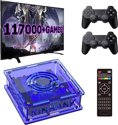 Kinhank Super Console X PRO Plus, Retro Game Console 256GB Built-in 117,000  Games, Video Game Console Systems for 4K TV HD/AV Output, 2 Wireless Controllers (256)