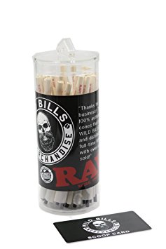 RAW Organic 1 1/4 Pure Hemp Pre-Rolled Cones With Filter 80 cones With Scoop Card