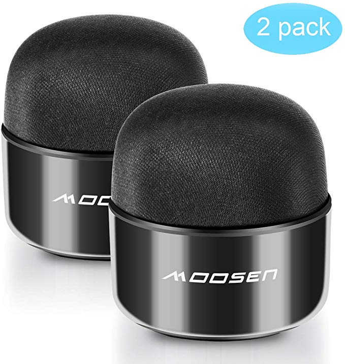 【True Stereo Sound】 moosen Two Speakers pairing form HD Surround Stereo Sound Bluetooth Speaker, TWS Portable Wireless Bluetooth Speaker for Home Party Movie TV Outdoor - 2 pack