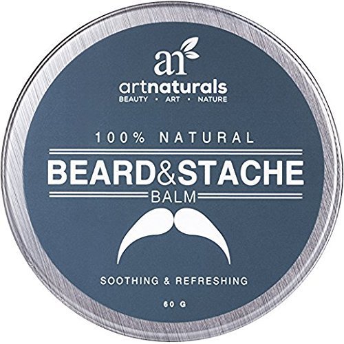 Art Naturals Beard & Mustache Balm / Oil / Wax / Leave In Conditioner 59 ml - 100% Natural Conditioning that Soothes Itching - Thickens, Strengthens, Softens, Tames & Styles Facial Hair Growth.