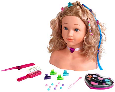 Theo Klein 5240 Princess Coralie Hairstyling, Make-Up Head, Toy, Multi-Colored