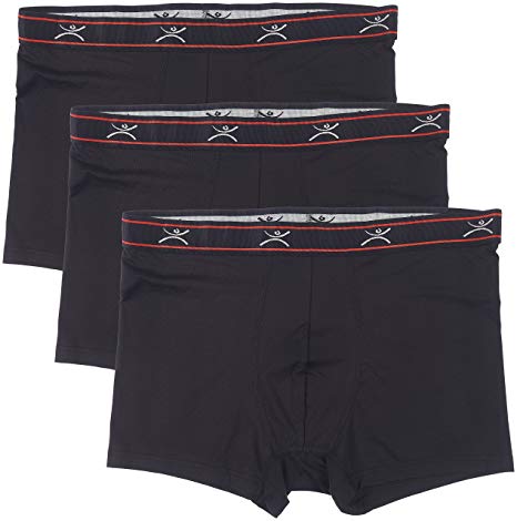 Terramar Men's Silkskins 3" Trunk Briefs Underwear with Pouch (Pack of 3)
