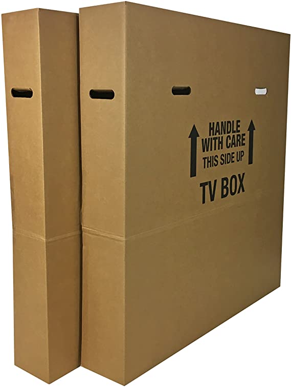 Moving Boxes for Your TV Fits 1 LCD/LED up to 55" Plasma, LCD, or LED TV. Moving Box Size 56x8x42 (TV Moving Box - 2 Pack)