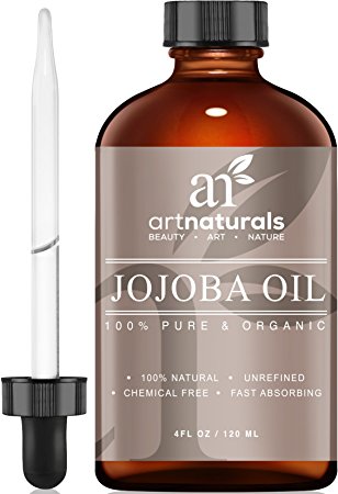 Organic Jojoba Oil, 4oz - 100% Pure Virgin Cold Pressed Unrefined Organic Jojoba Oil - Beautiful Looking Skin - for Sensitive, Acne Prone Skin - Benefits The Face & Hair - Similar To Argan Oil