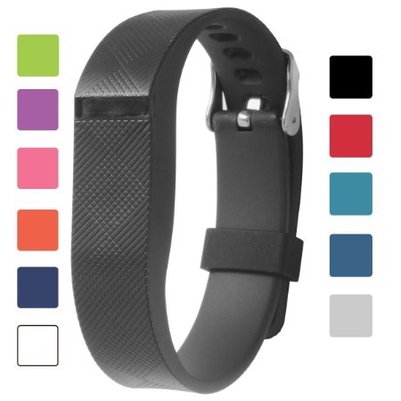 Fitbit Flex Adjustable Wristband - Fitbit Flex Silicone Replacement Secure Band with Chrome Watch Clasp and Fastener Buckle - Fix the Tracker Fall Off Problem
