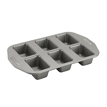 Circulon Nonstick Bakeware 6-Cup Mini Loaf Pan, Gray