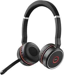 Jabra Evolve 75 SE - Micro-casque stéréo Bluetooth sans fil - Micro à réduction de bruit et réduction de bruit active - Certifié MS Teams, fonctionne avec les principales plateformes - Noir