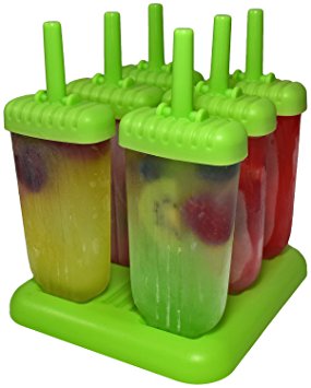 Cooluli Popsicle Mold – Washable, Reusable Ice Pop Molds (Green)