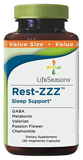 LifeSeasons Rest-ZZZ Sleep Support - Natural Sleep Supplement & Sleep Aid - Value Size (120 Capsules)