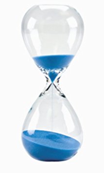 JayDeco Blown Glass 15 Minutes Hourglass (Blue)