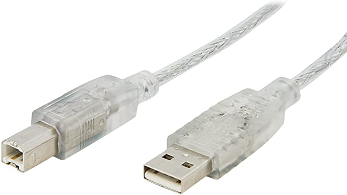 StarTech.com 6 ft Clear A to B USB 2.0 Cable - M/M - USB Cable - USB (M) to USB Type B (M) - 6 ft - Transparent - USBFAB6T