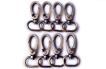 Bobeey 8pcs Purses Clasps,Brushed brass Purse Lobster clasp,purses hooks,Sturdy Snap Clasps BBC2 (Brushed brass)