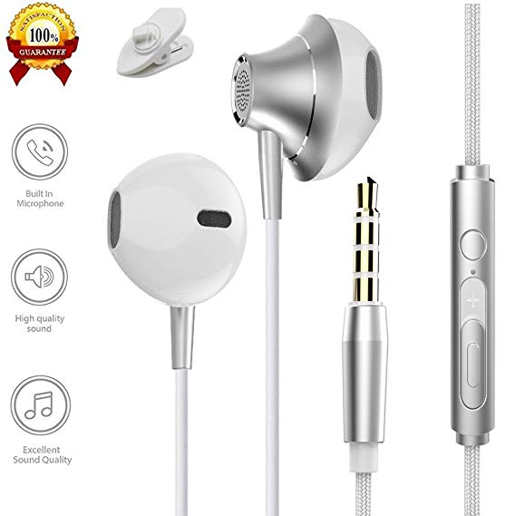 Edworder Earphones, Himagic Wired Stereo Earbuds Headphones with MIC & Remote Control for iPhone 6s Plus/6s/iPad/Macbook, Samsung Galaxy S9/S9 /S8 Plus and More 3.5mm Interface Devices