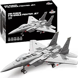 Ensemble de blocs de construction d'avion de chasse-227pcs F-15 Eagle Fighter -Avion de construction pour enfants de plus de 10 ans -Compatible avec toutes les briques de construction