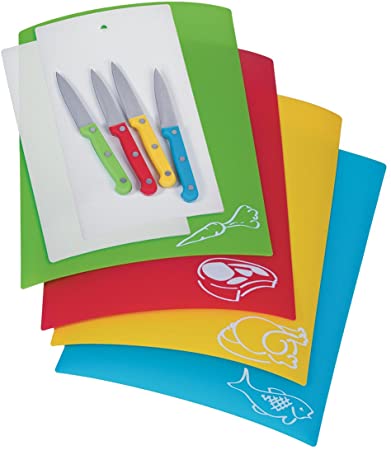 Progressive International PCC-1000CB Prepworks by Progressive 10 Piece Chopping Mat and Knife Set