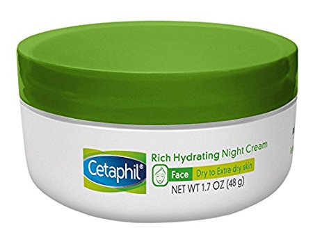 Cetaphil Rich Hydrating Night Cream with Hyaluronic Acid, 1.7 Ounce