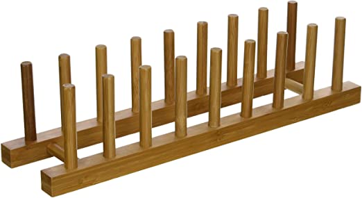 Lipper International 887 Bamboo Plate Rack/Pot Lid Holder