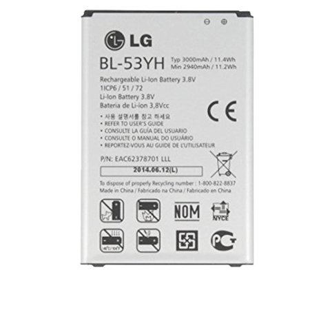 LG G3 (CDMA-GSM) D850, D851, D855, LS990, LS740, VS985 OEM Battery (BL-53YH)