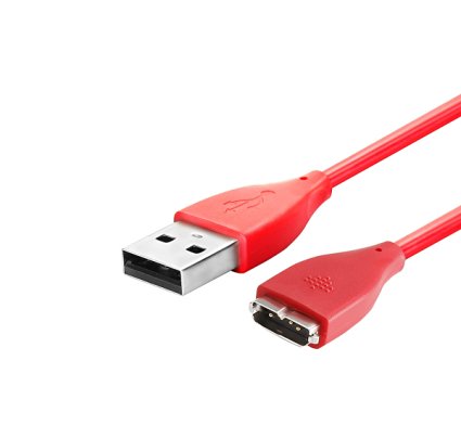 Getwow  USB Charger Cable for Fitbit Surge Fitness Superwatch, 3.3 Feet - Red