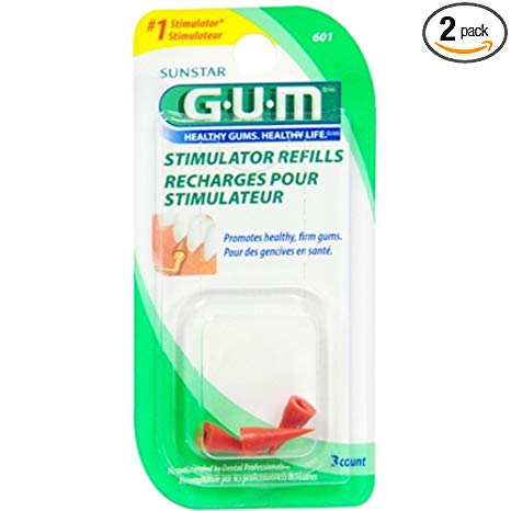 GUM Stimulator Refills [601] 3 Each (Pack of 2)