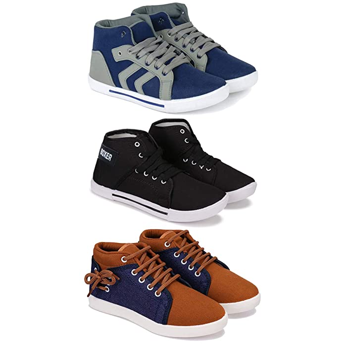 Bersache Men Combo Pack of 3 Casual Sneakers Shoes