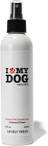 Lovely Fresh Dog Deodorizer Spray, All Natural Grooming Product with Oatmeal and Neem, Keep Your Dog Fresh and Itch Free Between Baths, Relieves Skin Irritation for Sensitive, Dry and Itchy Skin