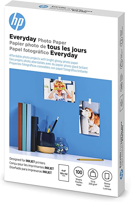 HP Everyday Photo Paper, Glossy (4x6", 100 sht)