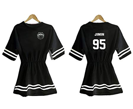 BTS Skirt Bangtan Boys Casual T-Shirt Jimin Suga V J-HOPE Support Dress