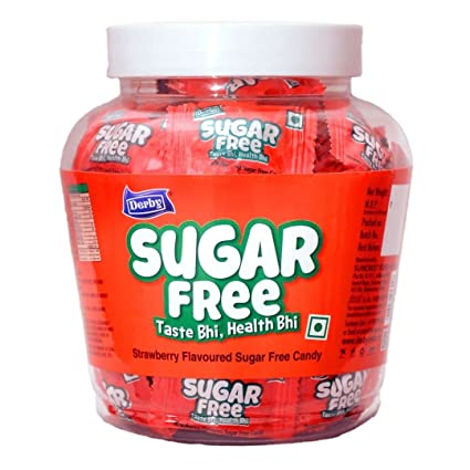 Derby Strawberry Flavoured Sugar-Free Hard Candies | 100 candies / 280gm