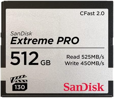 SanDisk 512GB Extreme PRO CFast 2.0 Memory Card - SDCFSP-512G-G46D