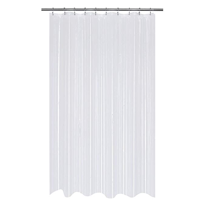 Mrs Awesome Stall Shower Curtain or Liner 54 x 72 inch, Clear PEVA 8G, Water Proof, Non-Toxic and Odorless