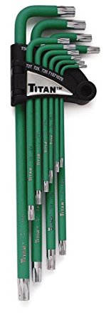 Titan Tools 12715 Extra-Long Arm Tamper Resistant Star Key Set - 13 Piece