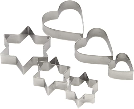 Chef Craft Select Cookie Cutters, 6 piece set, Stainless Steel