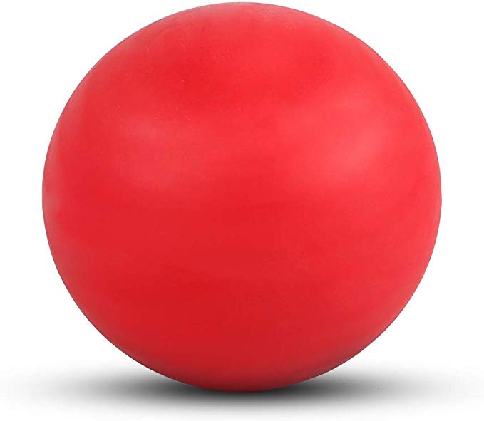 WOVTE Massage Lacrosse Ball for Sore Muscles, Shoulders, Neck, Back, Foot, Body, Deep Tissue, Trigger Point, Muscle Knots, Yoga and Myofascial Release (Red)