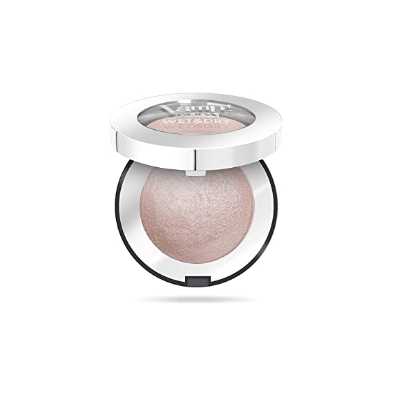 Pupa Milano Vamp! Wet And Dry Baked Eyeshadow - Radiant And Vibrant Effect - Low Allergy Risk, Ophthalmologically Tested, Paraben Free, Wet And Dry Dual Use - 200 Luminous Rose - 0.035 Oz