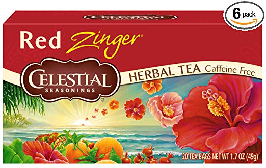 Celestial Seasonings Herbal Tea, Red Zinger, 20 Count (Pack of 6)