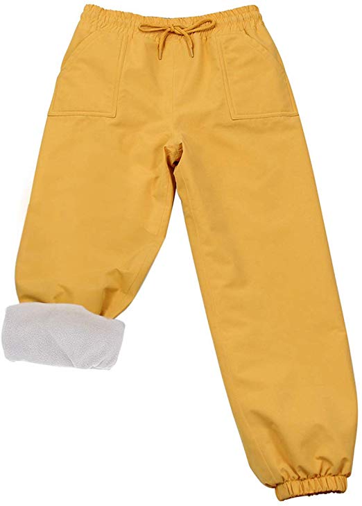 JAN & JUL Kids Water-Proof Fleece-Lined Rain Or Snow Pants