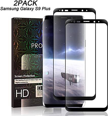 JKPNK Galaxy S9 Plus Screen Protector [2 Pack], Full Coverage [Anti-Glare] [Bubble-Free] HD Screen Protector for Samsung Galaxy S9 Plus