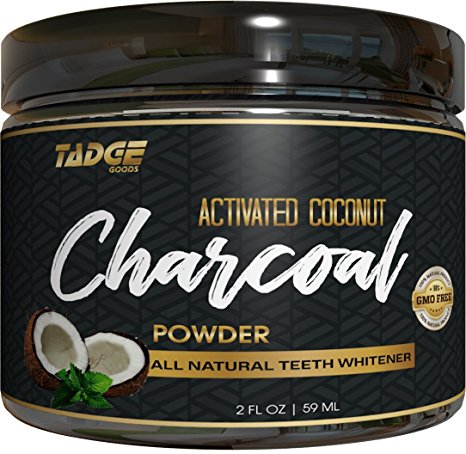 Activated Charcoal Teeth Whitening Powder – Organic Coconut Active Charcoal Tooth Whitener Will Wow You. Use Like Toothpaste & Skip the Strips, Kits and Gel!